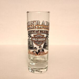 Vintage Harley-Davidson Conrad's Joliet Illinois inch Tall Shot Glass